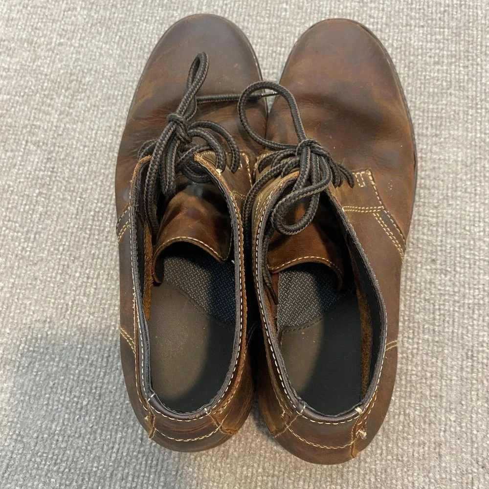 Johnston & Murphy Boots Mens Size 10.5 Brown Leather Chukka Ankle Lace Up Casual